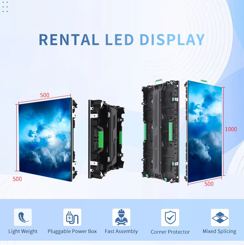 Led Video Wall Outdoor P2.6 P2.9 P3.91 P4.81 500x1000mm for Rental Led Display Screen for Giant Stage Background