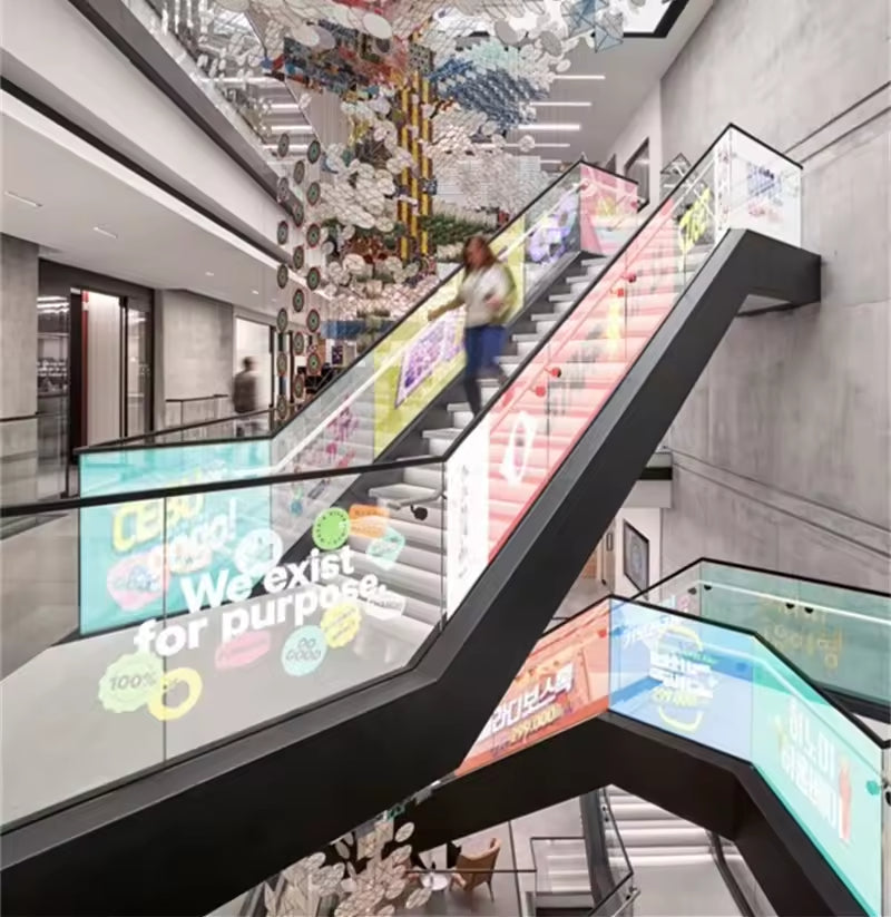 LED transparent film screen curtain ultra-thin LED film screen glass flexible film advertising screen Indoor Film LED Transparen