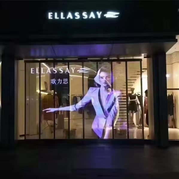 LED transparent film screen curtain ultra-thin LED film screen glass flexible film advertising screen Indoor Film LED Transparen