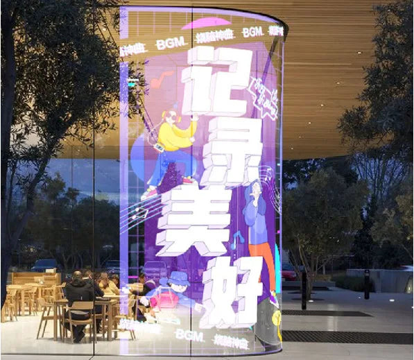 LED Film Self-Adhesive Display Flexible Soft Led Transparent Screen