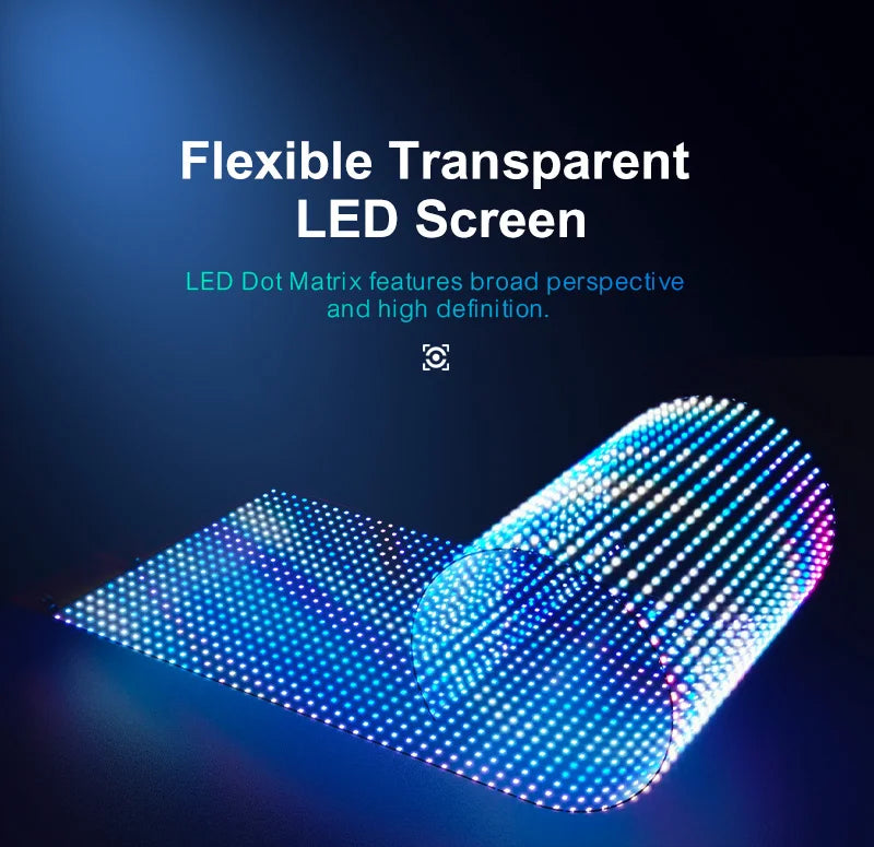 LED Film Self-Adhesive Display Flexible Soft Led Transparent Screen