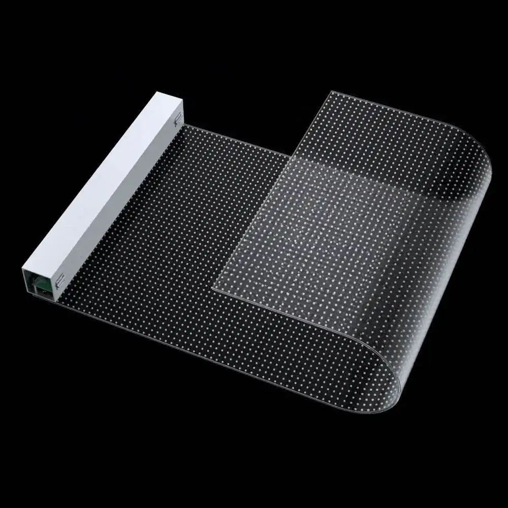 Indoor Window Glass Flexible Transparent LED Film P8 P10 RGB Full Color LED Display Screen