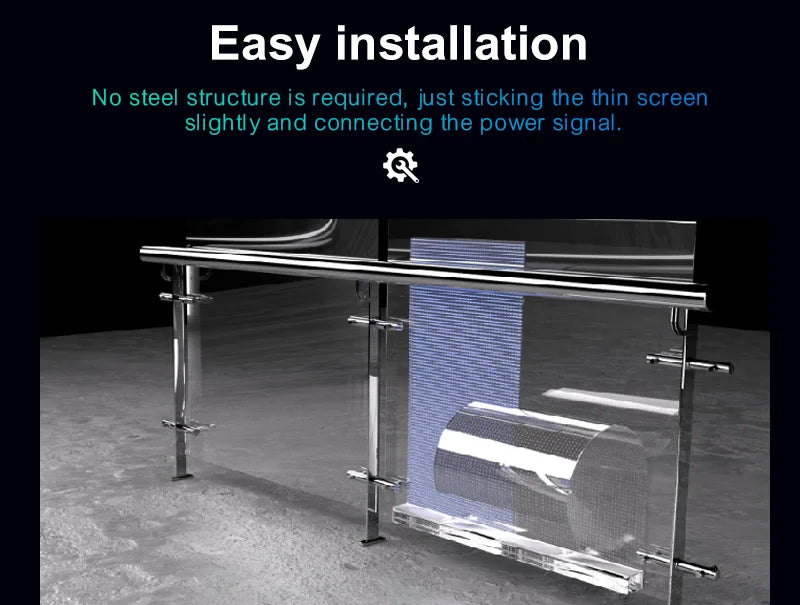 LED Film Self-Adhesive Display Flexible Soft Led Transparent Screen