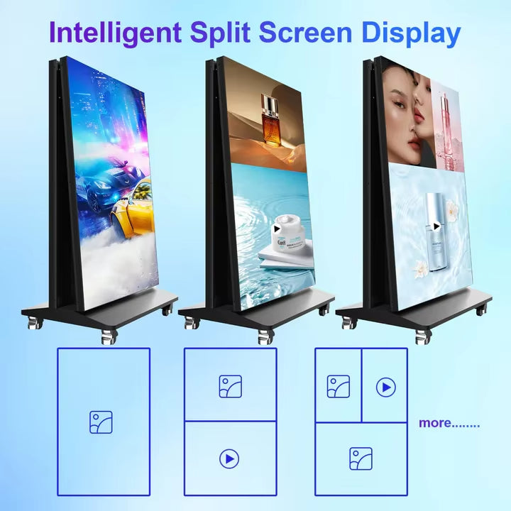 LED Poster Display Screen: Ultra Thin Advertising Digital Signage Foldable