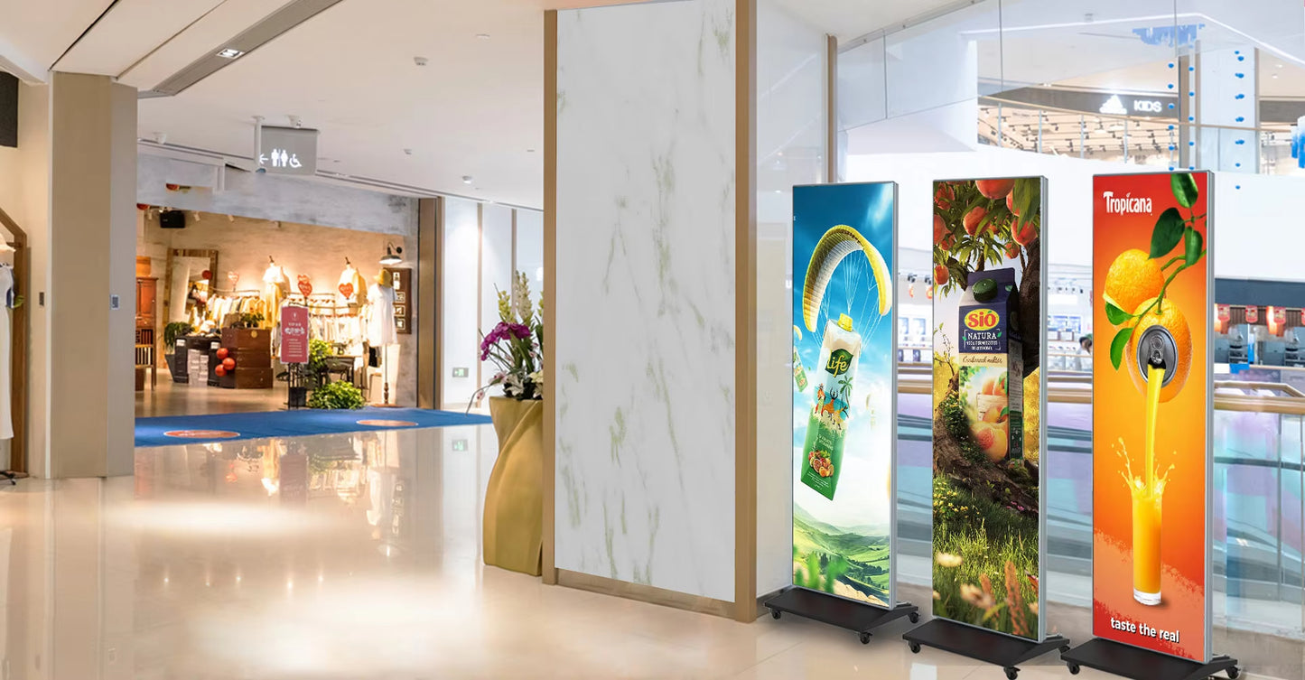 LED Poster Display Screen: Ultra Thin Advertising Digital Signage Foldable