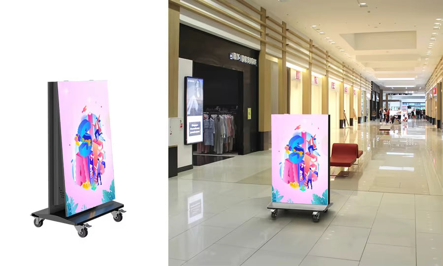 LED Poster Display Screen: Ultra Thin Advertising Digital Signage Foldable